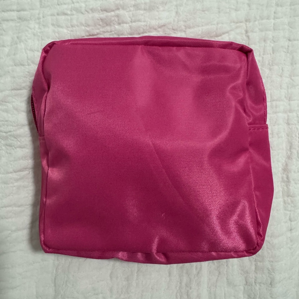 Pink Satin Cosmetic Bag